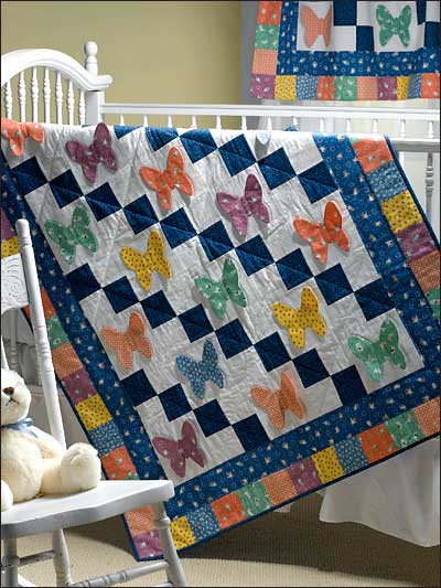 Butterflies Are Free Crib Quilt photo