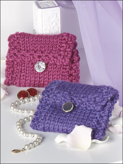 Knit-Look Jewelry Bag photo