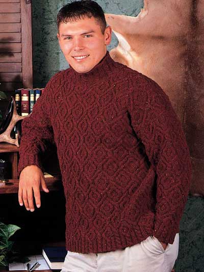 Tweed Cabled Pullover photo