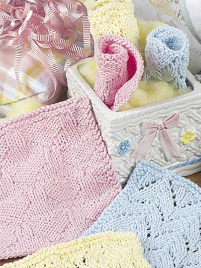 Knitted Baby Bath Cloths photo