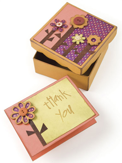 Thank You Card and Gift Box photo