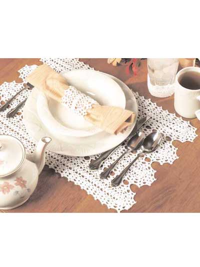 Place Mat With Matching Coaster and Napkin Ring photo