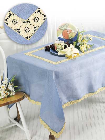 Blue Skies and Buttercups Tablecloth photo